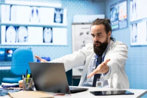 Medical professional reviewing a denied claim related to PR 31 Denial Code.