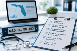 Medical Billing Company in Florida image showing billing, compliance, claims management, and specialty practice support.